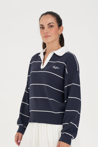 WMNS ACRES KNIT POLO NAVY