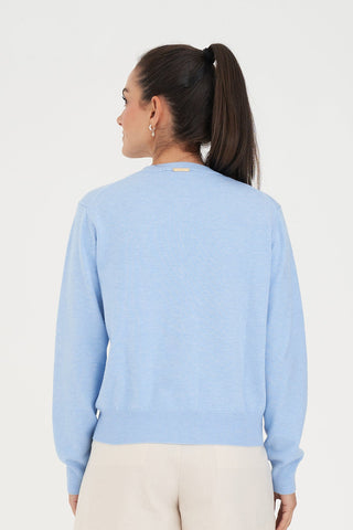 CLASSIC BUTTON UP CARDIGAN LIGHT BLUE