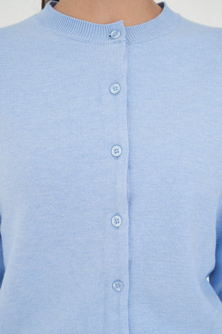 CLASSIC BUTTON UP CARDIGAN LIGHT BLUE