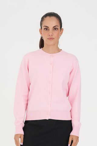 CLASSIC BUTTON UP CARDIGAN PINK