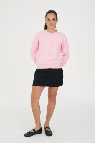 CLASSIC BUTTON UP CARDIGAN PINK