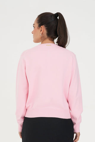CLASSIC BUTTON UP CARDIGAN PINK