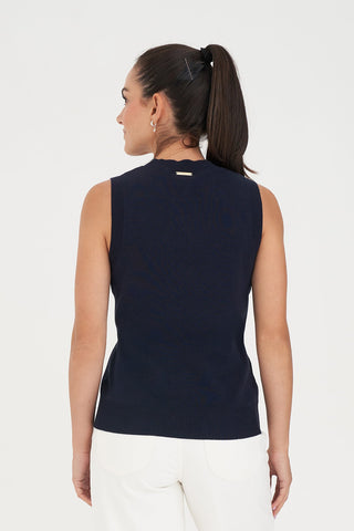 SUTTON KNIT VEST NAVY