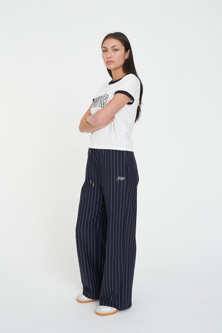 STRIPE HAILEY TRACKPANT NAVY