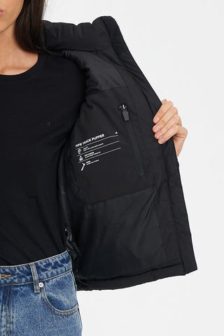 WOMENS HFR TRACK PUFFER JACKET BLACK