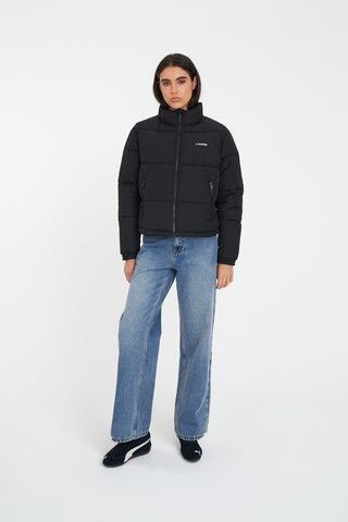 WOMENS HFR TRACK PUFFER JACKET BLACK