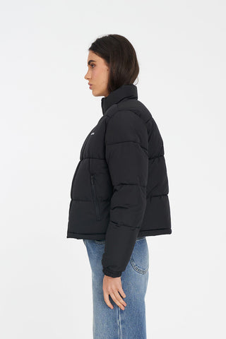 WOMENS HFR TRACK PUFFER JACKET BLACK