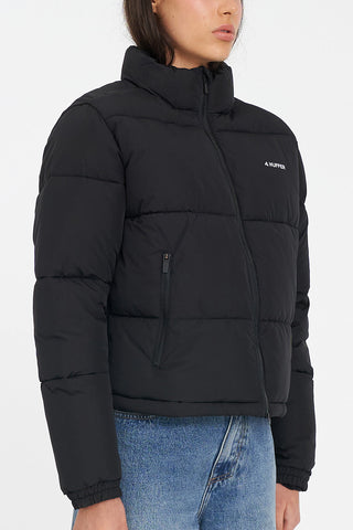WOMENS HFR TRACK PUFFER JACKET BLACK