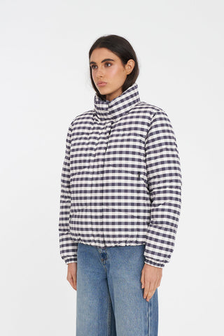 WMNS DEMI PUFFER JKT GINGHAM