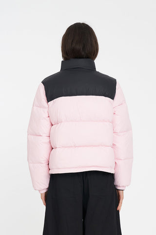 WOMENS RIDER PUFFER JACKET BLACK/PETAL