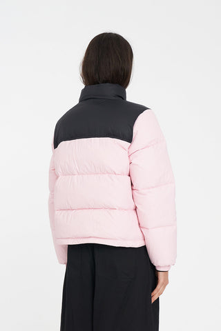 WOMENS RIDER PUFFER JACKET BLACK/PETAL