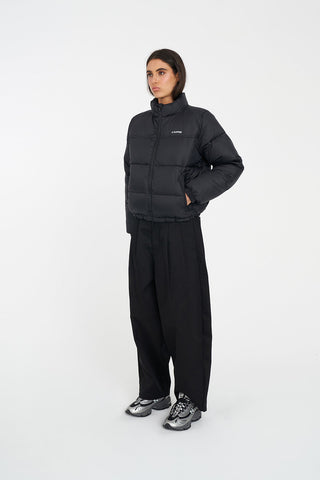 WOMENS RIDER PUFFER JACKET BLACK