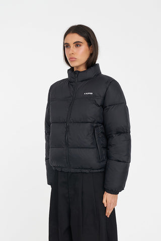 WOMENS RIDER PUFFER JACKET BLACK