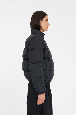 WOMENS RIDER PUFFER JACKET BLACK