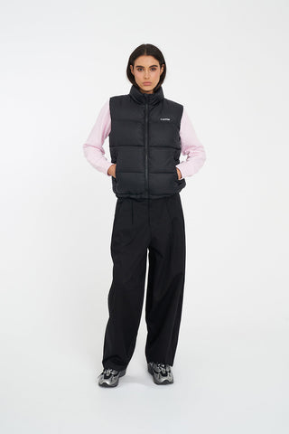 WOMENS RIDER PUFFER VEST BLACK