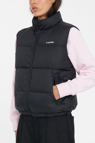 WOMENS RIDER PUFFER VEST BLACK