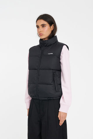 WOMENS RIDER PUFFER VEST BLACK