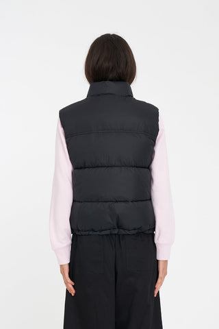 WOMENS RIDER PUFFER VEST BLACK