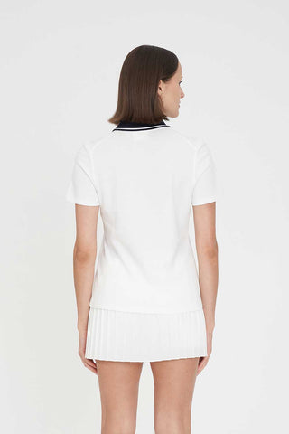 WOMENS BIRDIE SS POLO CHALK/NAVY