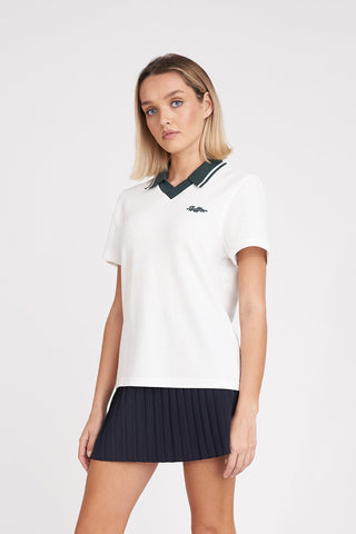 WOMENS BIRDIE SS POLO CHALK