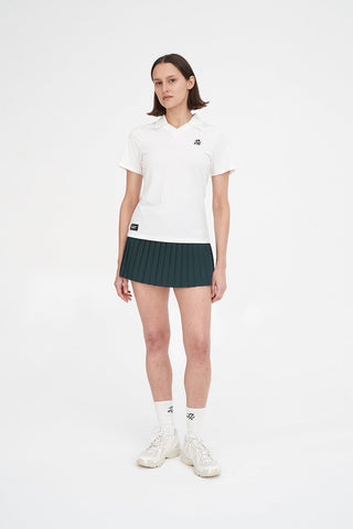 WOMENS TECH BIRDIE SS POLO CHALK