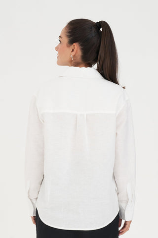 CLASSIC LIN-IN SHIRT WHITE
