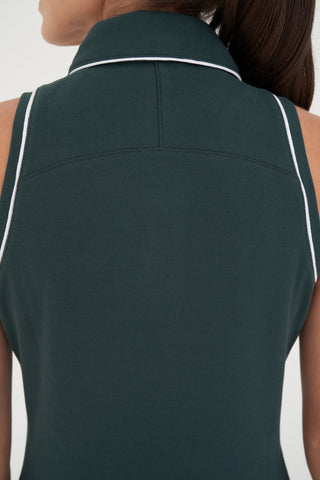 IVY SLEEVELESS POLO GOLF GREEN