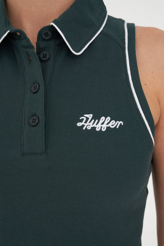 IVY SLEEVELESS POLO GOLF GREEN