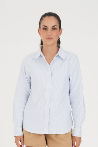 CLASSIC STRIPE OXFORD SHIRT BLUE