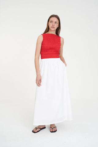 ABBI MAXI SKIRT WHITE