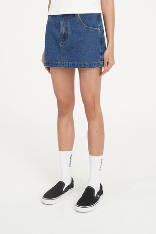 97 DENIM MINI SKIRT RODEO BLUE