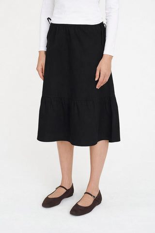 CLARISSE MIDI SKIRT BLACK