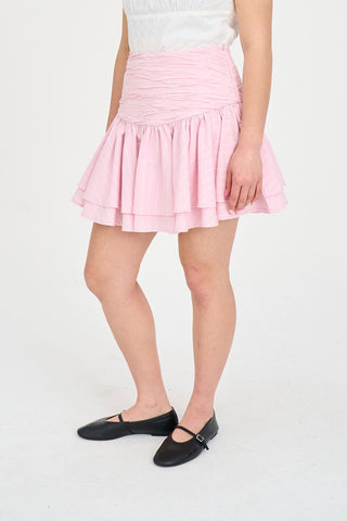 STRIPE MISHKA MINI SKIRT PRETTY PINK