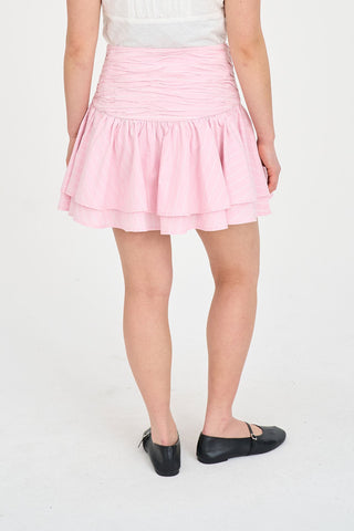 STRIPE MISHKA MINI SKIRT PRETTY PINK
