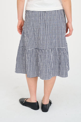 CLARISSE MIDI SKIRT NAVY/WHITE