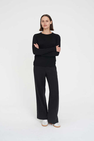 MERINO LS LANEWAY TEE BLACK