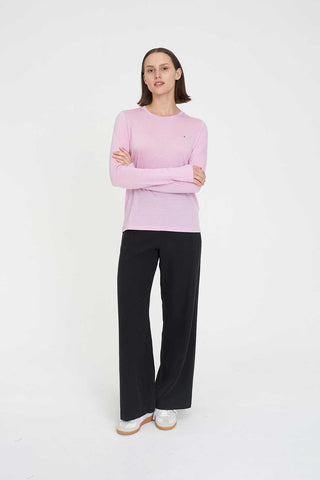 MERINO LS LANEWAY TEE PALE ROSE