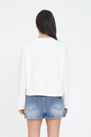 WAFFLE EVERYDAY LS TEE CHALK