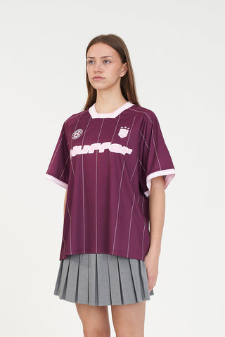 WMNS FOOTBALL TEE DARK CHERRY