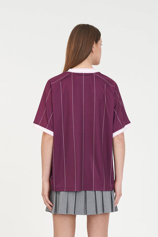 WMNS FOOTBALL TEE DARK CHERRY