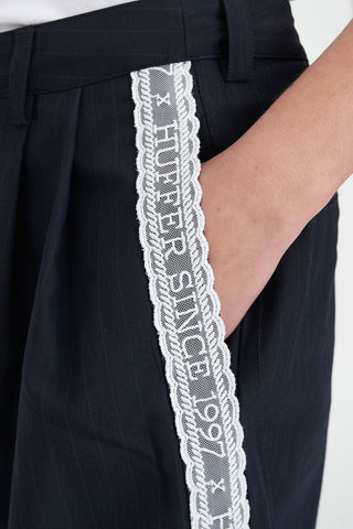 PLEATED BAGGY SHORT NAVY