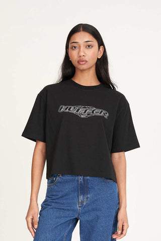 BOXY CROP TEE 220/ICED OUT BLACK