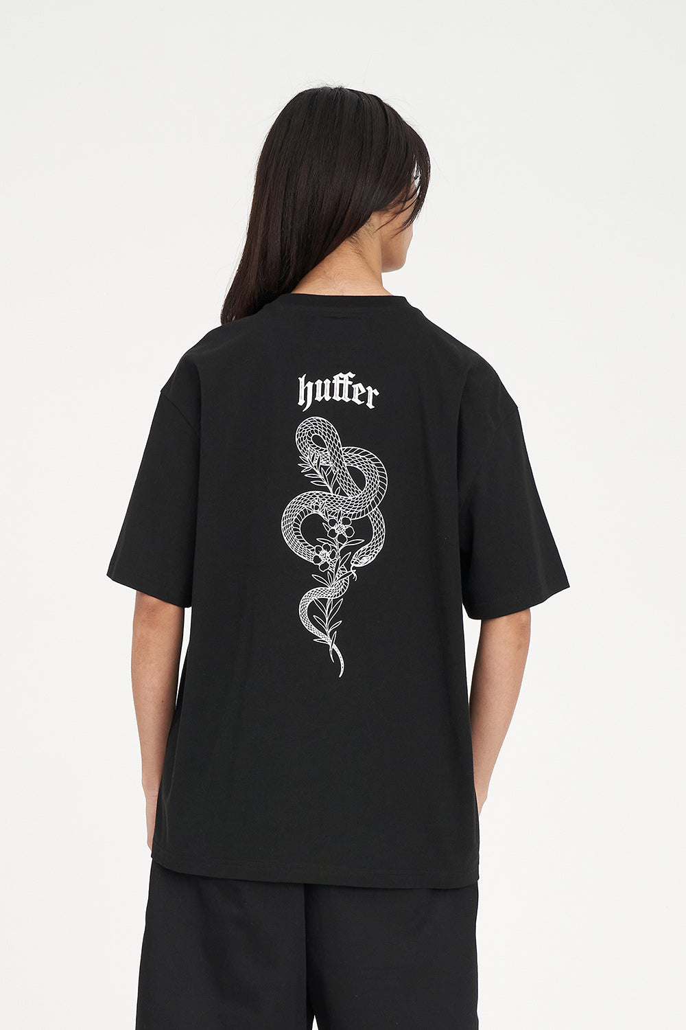 RELAX TEE 220/COILED BLACK – Huffer