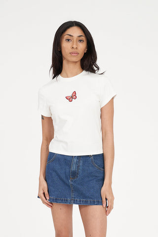 MINI TEE/FLUTTERBY CHALK