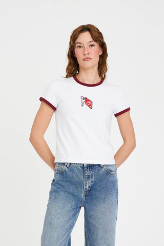 WMNS RINGER TEE/BRUNCH WHITE