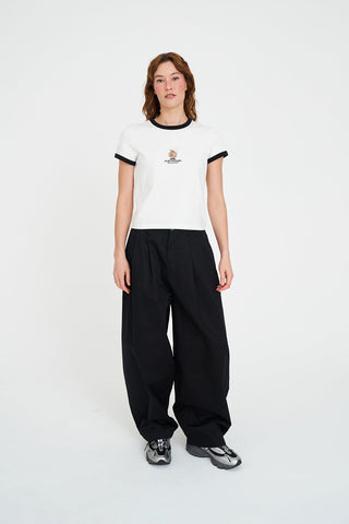 WMNS RINGER TEE/HOT & PEACHY CHALK