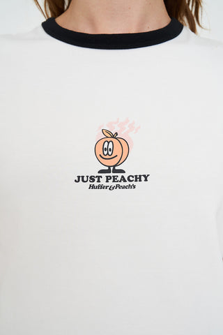 WMNS RINGER TEE/HOT & PEACHY CHALK