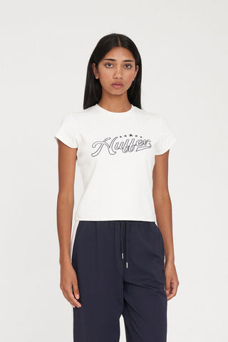 RIB MINI TEE 185/VARSITY CHALK