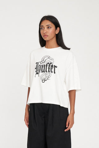 BOXY TEE 220/COILED CHALK