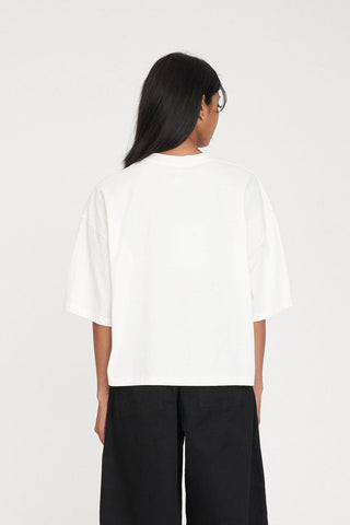 BOXY TEE 220/COILED CHALK